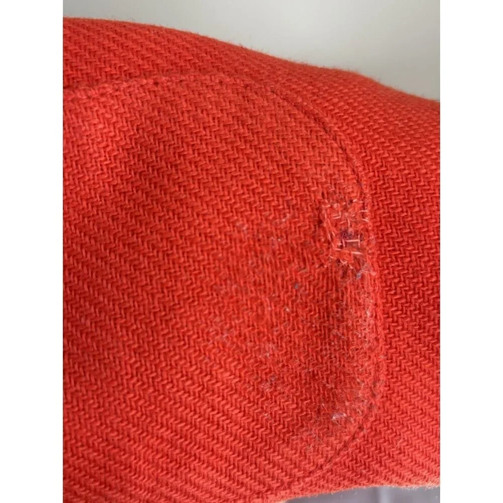 Vintage Kids Girl's 4/5 Wool Saks Fifth Avenue Orange Dress 70s 60s MCM